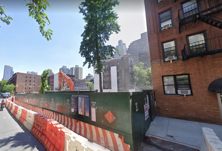 The site for the Torkian Group's planned 32-story, 128-unit multifamily property at 250 East 83rd St. in Manhattan.