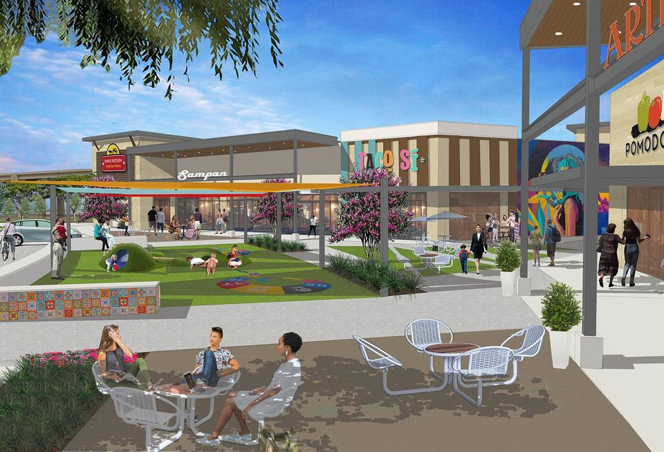 A rendering of the second phase of Fort Bend Town Center in Missouri City in southwest Houston.