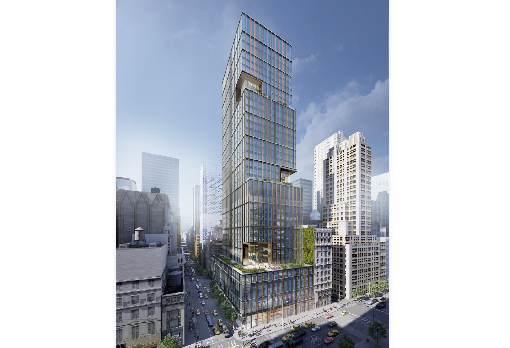 A rendering of Extell Development's 570 Fifth Ave. project. 
