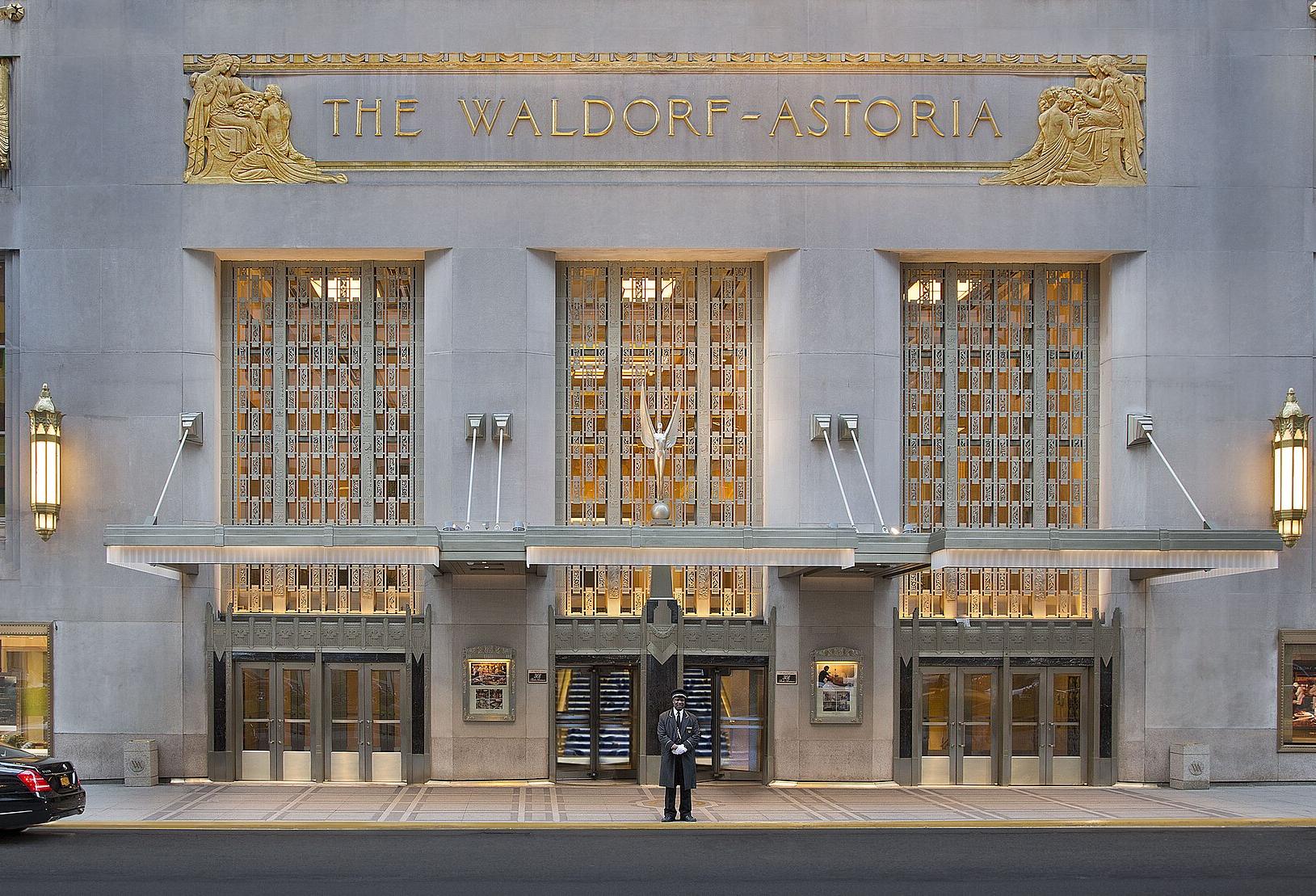 The Waldorf Astoria's facade in 2013, before it changed hands and the new owners kicked off its yearslong renovations.