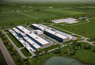 A rendering of Facebook's data center campus in DeKalb, IL