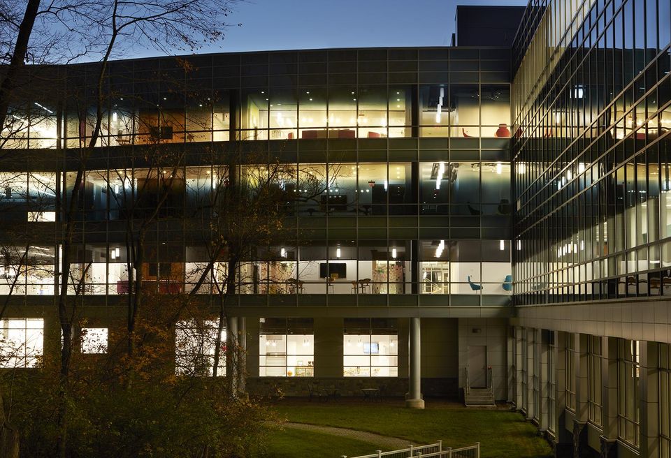 Sageglass Harmony windows on the Saint-Gobain North America headquarters in Malvern, Penn.