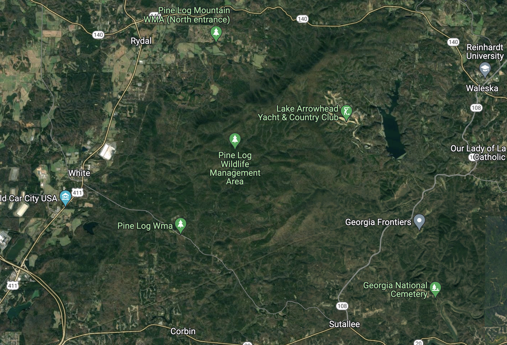 Pine Log Wildlife Management Area, land in Bartow County that is likely to be developed after Georgia couldn't reach a deal to preserve it.