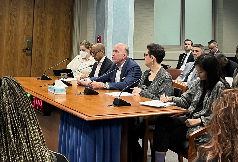 MRP Realty's Bob Murphy speaks during the May 28 D.C. Council hearing. 