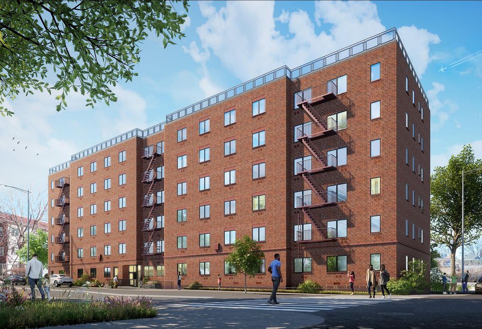 A rendering of Sack Wern Houses