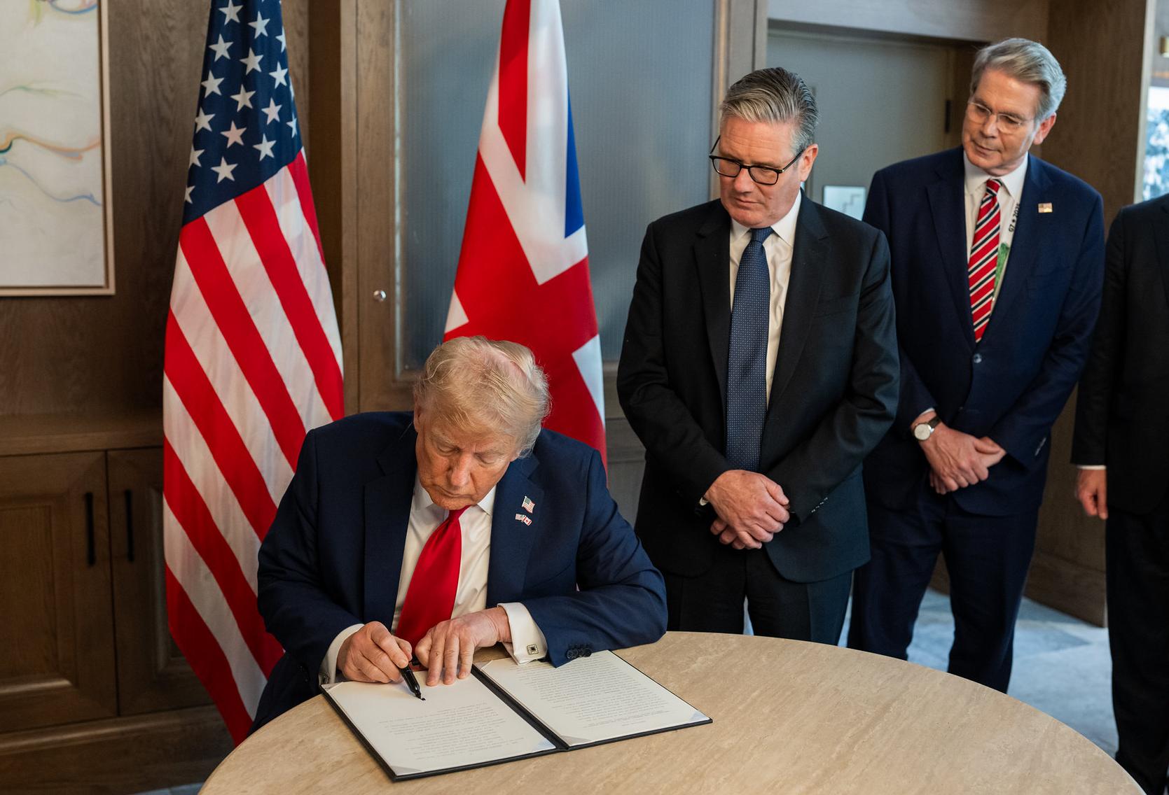 Donald Trump Keir Starmer Scott Bessent G7 June 16 2025
