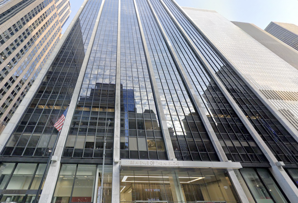 SL Green's 1185 Sixth Ave., where Hartree Partners signed a 54K SF lease this week.
