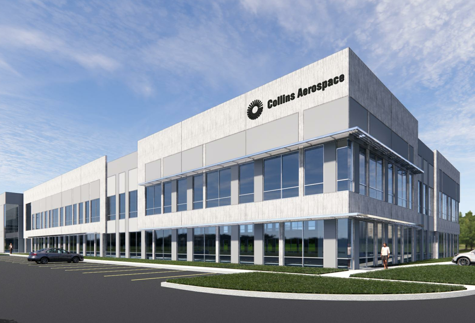 A rendering of the Collins Aerospace facility at the Houston Spaceport.
