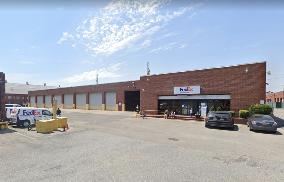 FedEx shipping center in Sunset Park, Brooklyn.