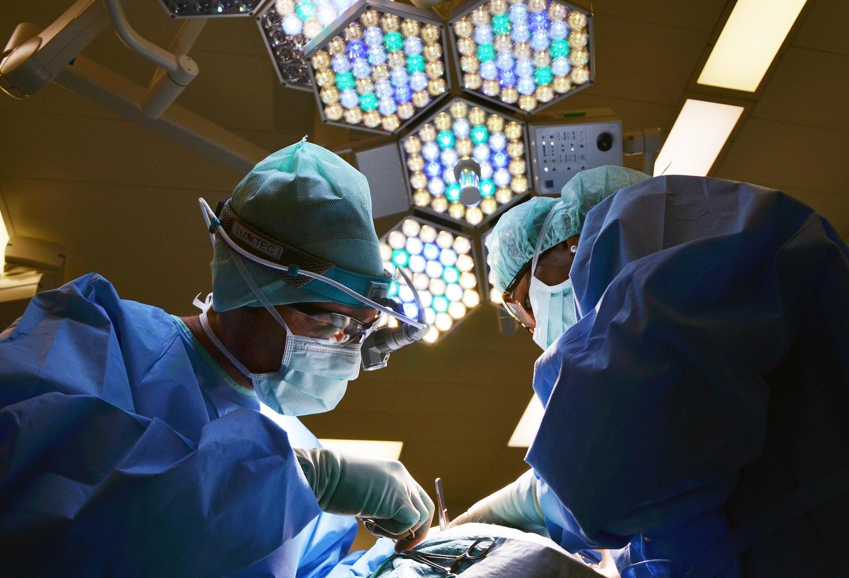 Doctors operating