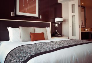 Interior of hotel bedroom