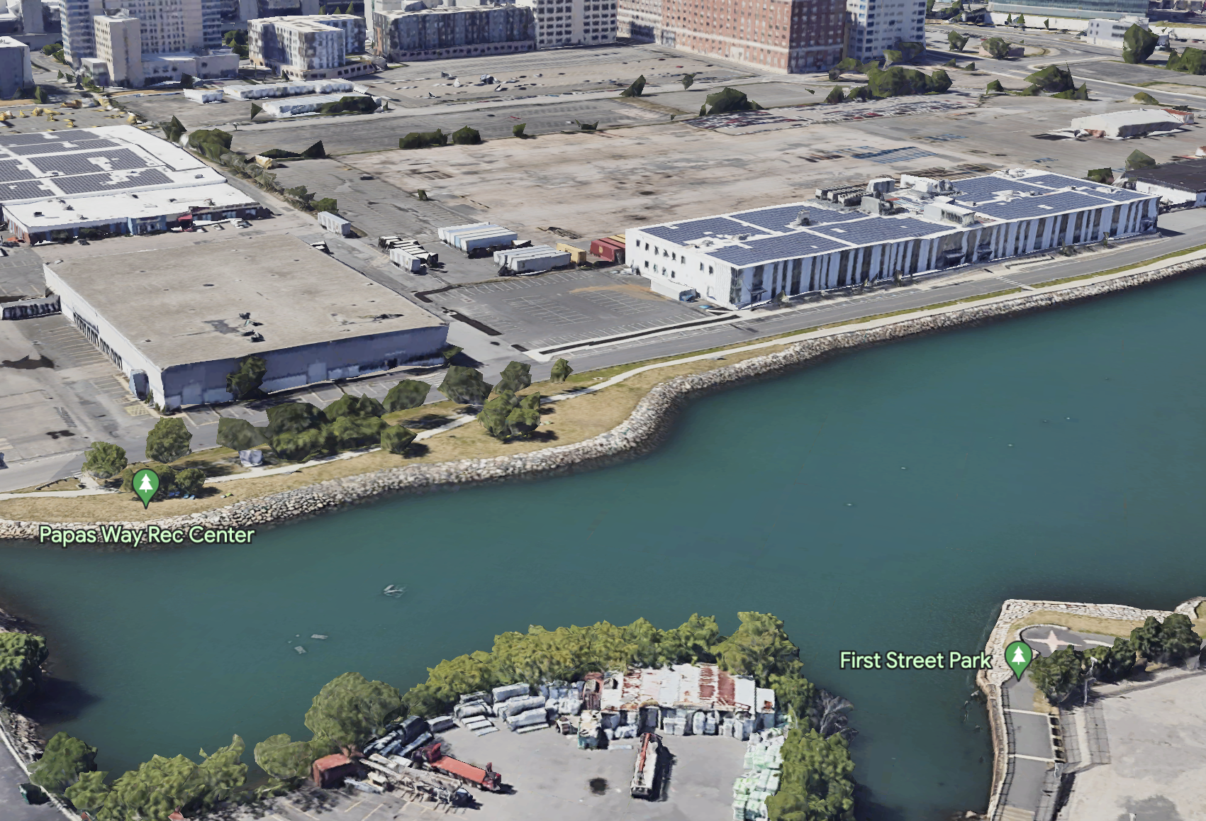 A UPS Customer Center (left) is part of the 1.7M SF redevelopment project OxP Property proposed on Friday.