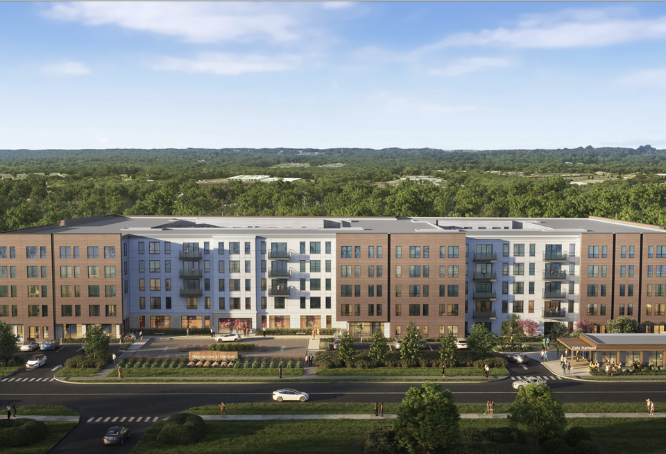 A rendering of BXP's 312-unit development at 17 Hartwell Ave. in Lexington.