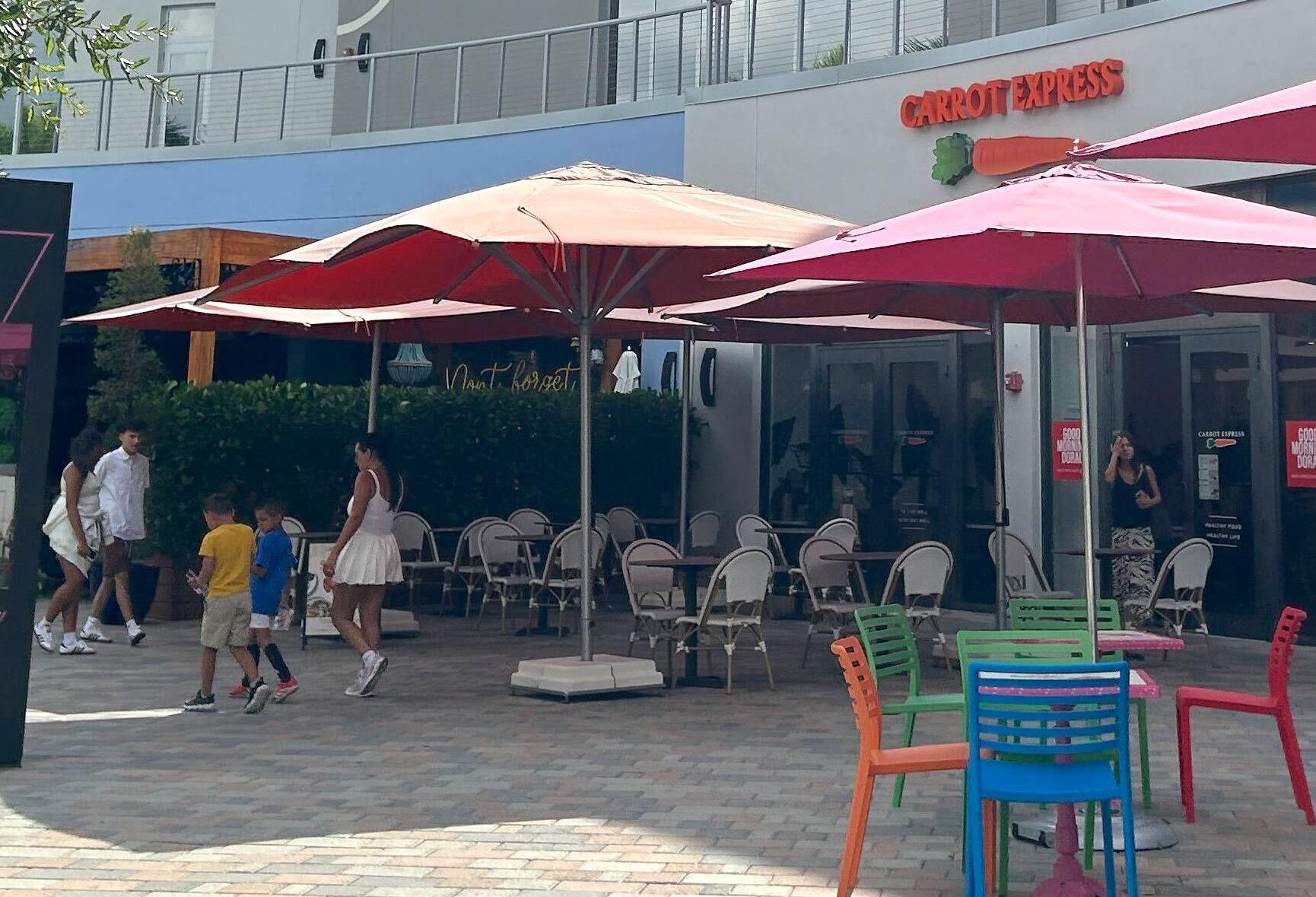 Empty chairs at CityPlace Doral as deportation fears ramp up.