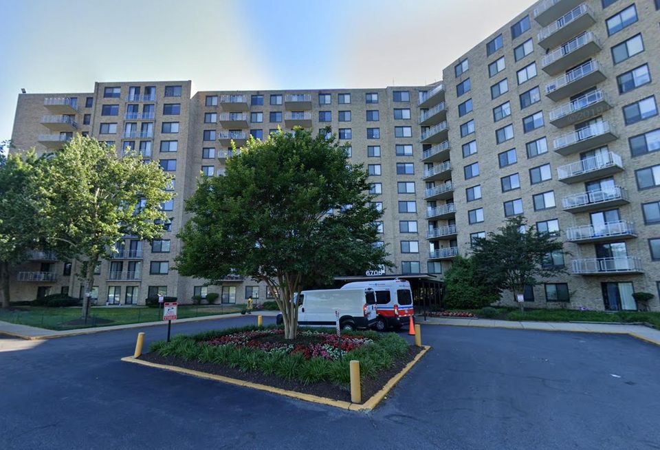 The Plaza Towers apartment complex in Hyattsville, Maryland.
