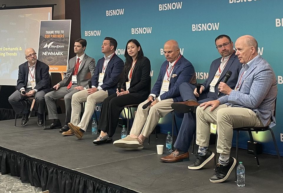 Israel & Weiner's Michael Rosen, Analog Devices' Robert Griffin, BXP's Patrick Mulvihill, Fogarty Finger's MinYoung Hong, Cushman & Wakefield's John Boyle III, North Colony Asset Management's Brian Antonellis and UKG's Jon Proffitt