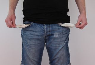 empty pockets stock photo