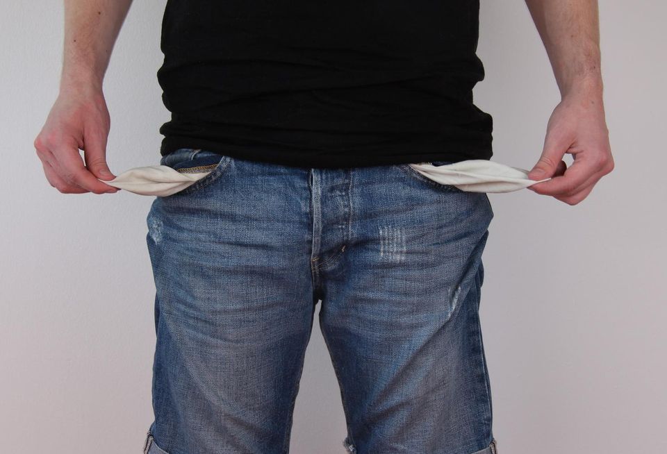 empty pockets stock photo