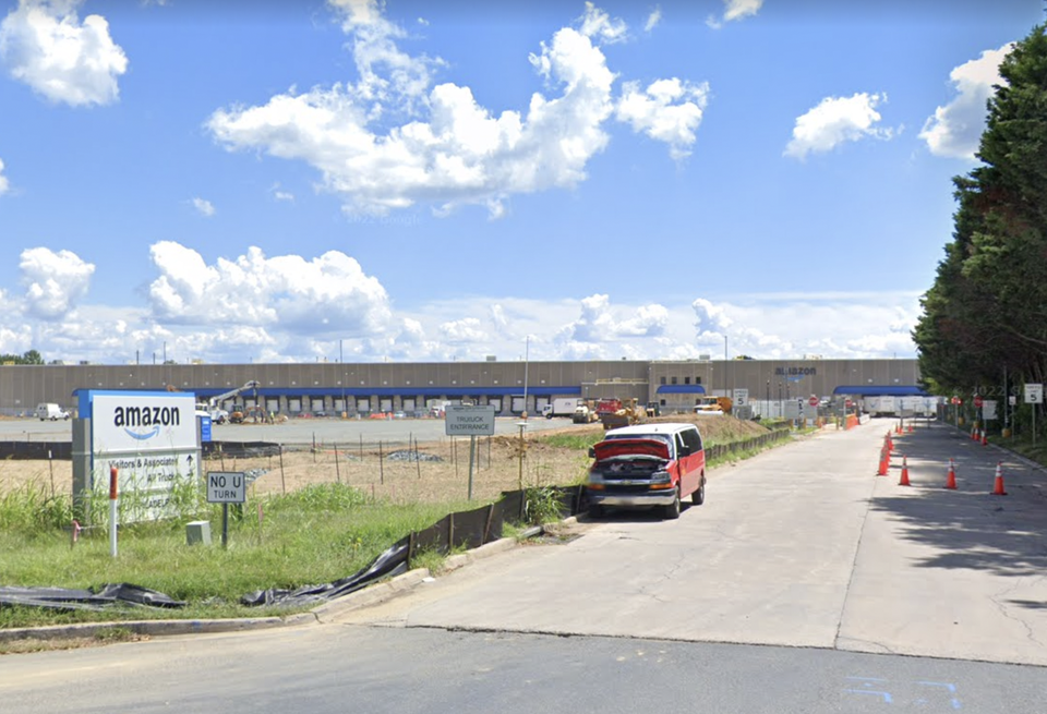 Amazon sorting center in Aberdeen