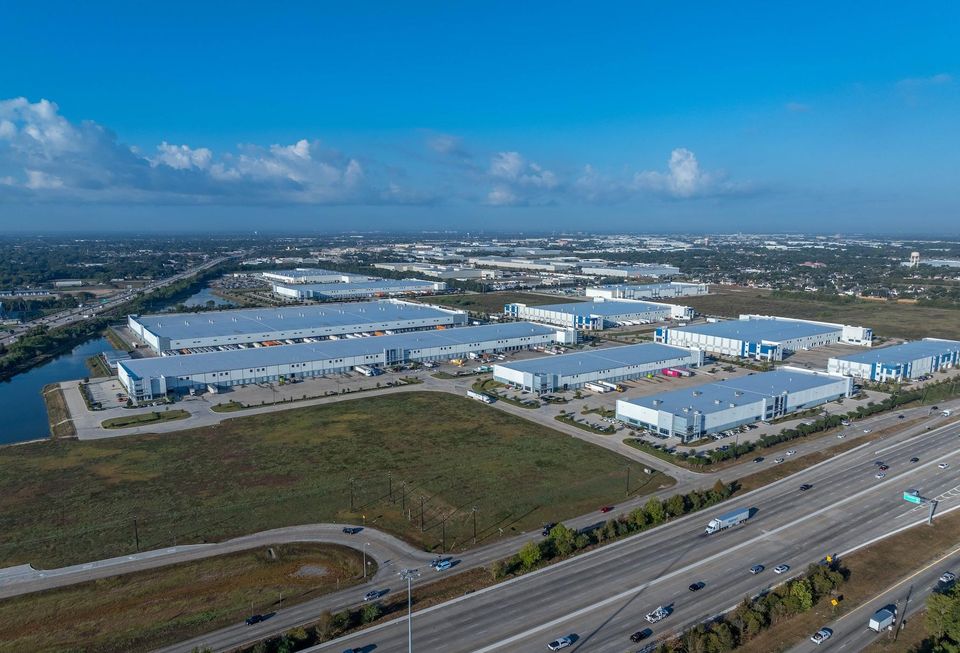 A drone shot of the Waypoint Business Park in Houston.
