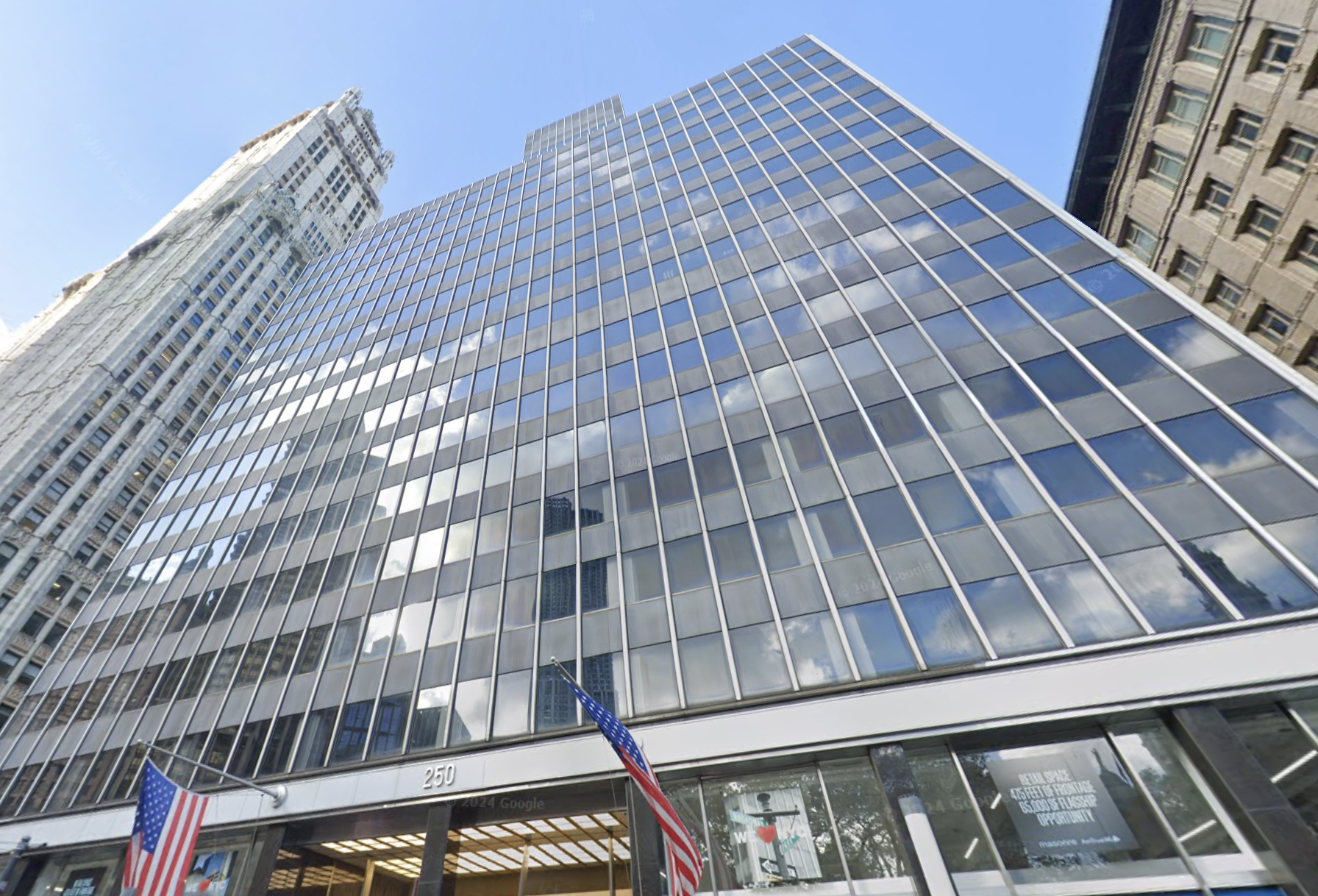 AmTrust RE's 250 Broadway, where WeWork signed a 60K SF lease this week.
