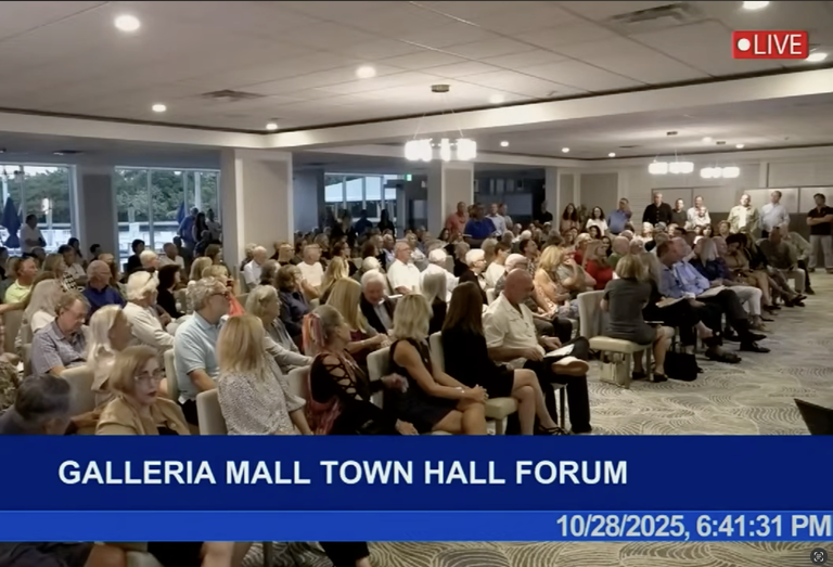 fort lauderdale galleria mall town hall forum october 2025