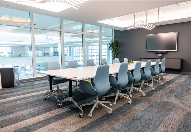 Coworking office at Brightline Station in South Florida