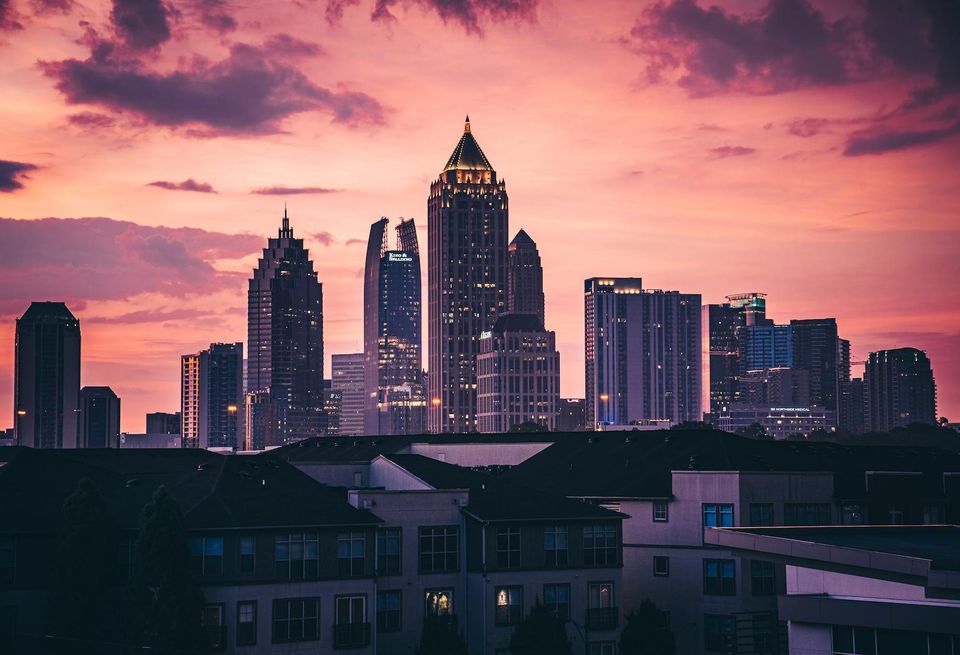 Atlanta at sunset
