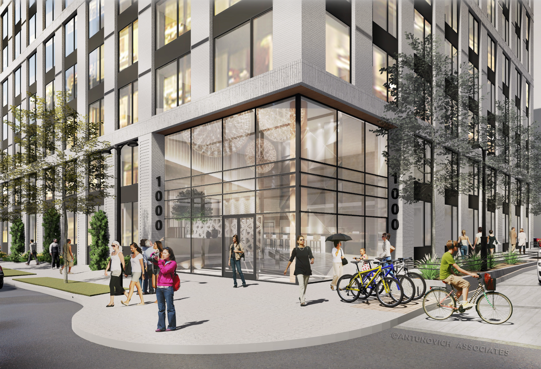 A rendering of Orr Partners 231-unit project on the former Joyce Motors site in Clarendon. 