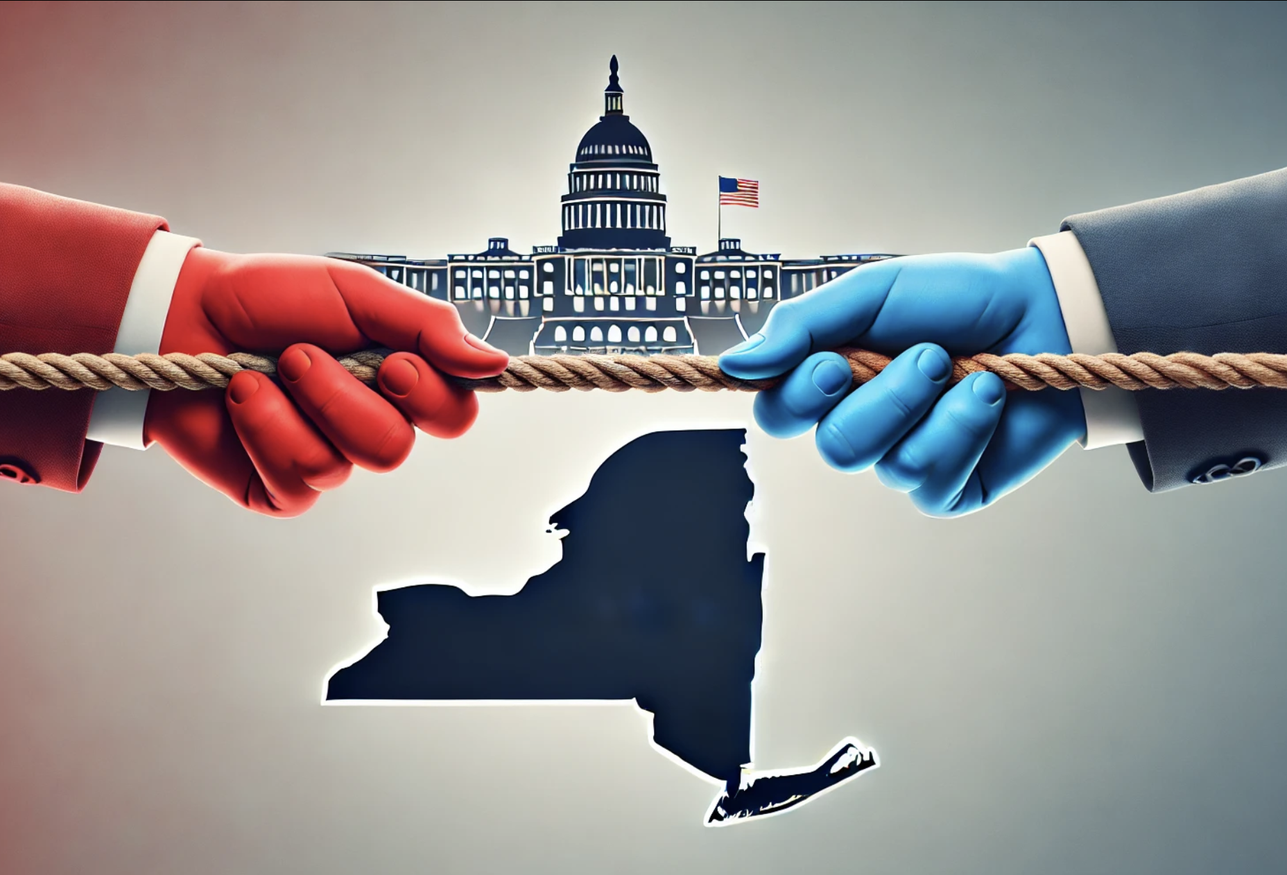 A tug of war over control of the U.S. House of Representatives is playing a role in New York state's elections, with real estate donating to candidates vying for influential seats.