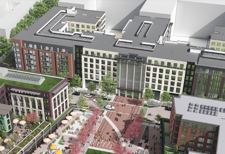 Building IJ, located within the future town center at The Parks at Walter Reed