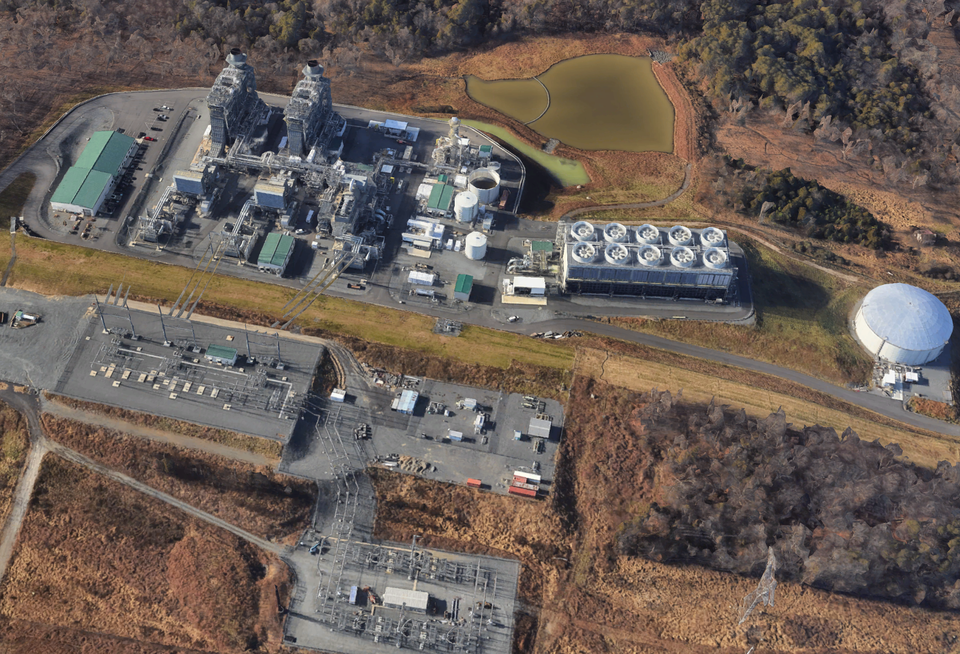 The Potomac Energy Center natural gas power plant in Loudoun County, Virginia.