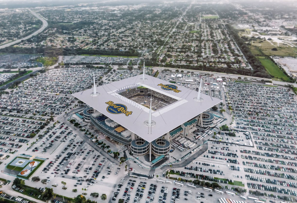 The Hard Rock Stadium For The Miami Dolphins in Miami Gardens
