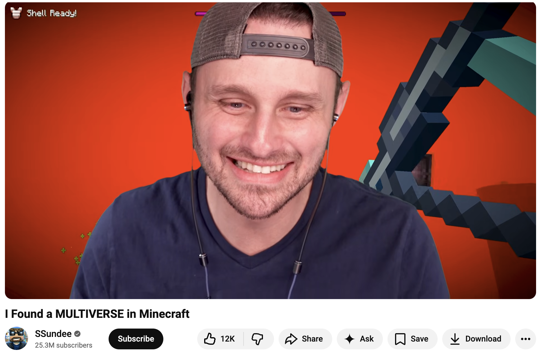 Ian Stapleton aka SSundee during one of his YouTube episodes A screenshot from SSundee's YouTube channel.