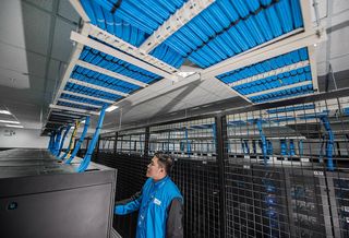 Inside Data Center Server Room Server Racks