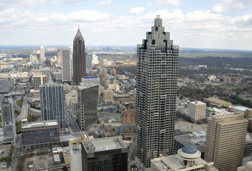 The Suntrust Plaza building in Atlanta, which housed the World Trade Center Atlanta from 1995 to 2013.