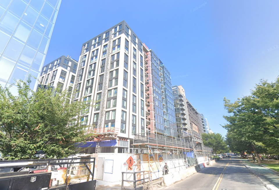 Construction on The Hale as seen from First Street NE in September 2022.