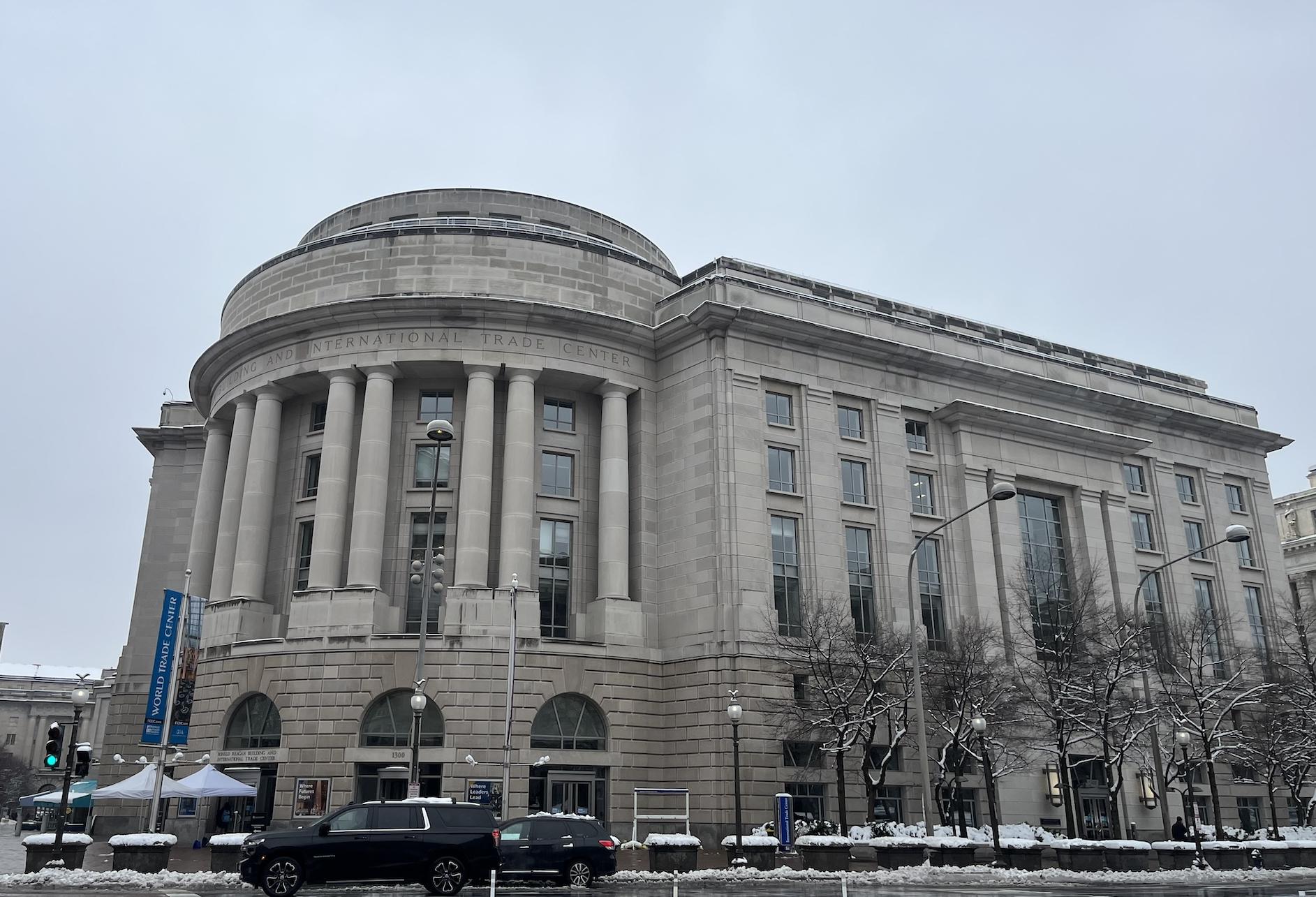 The Ronald Reagan Building and International Trade Center, photographed in February. 