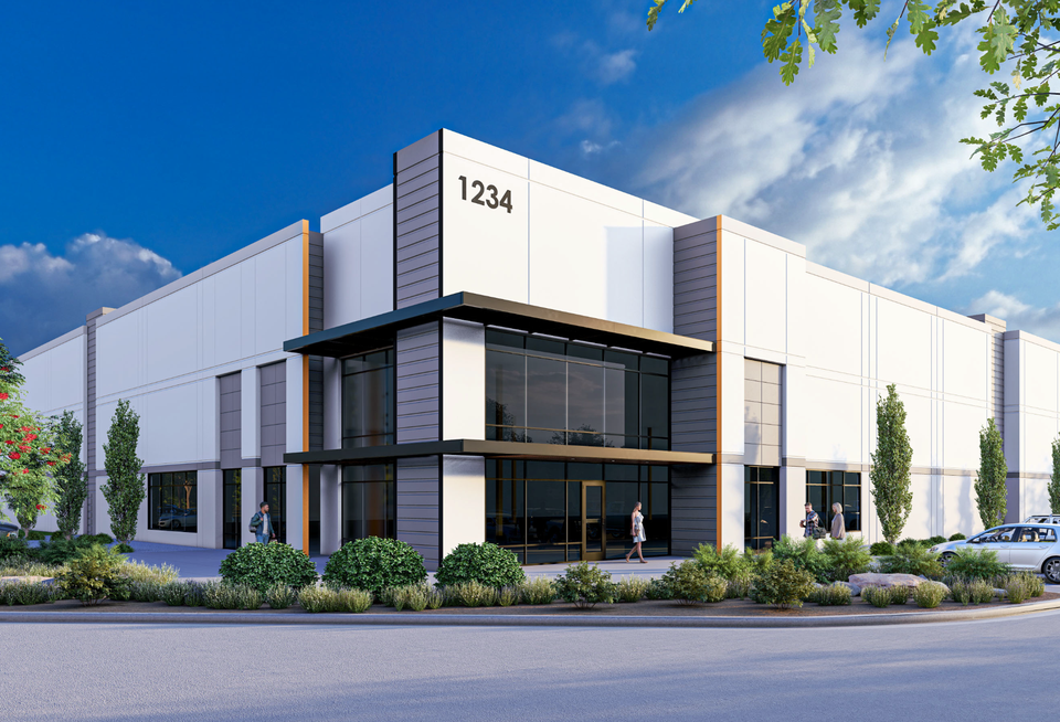 Rendering of industrial building.