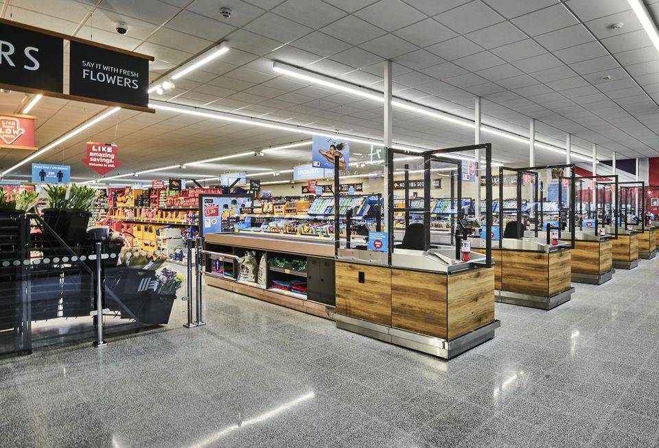 Interior Aldi supermarket