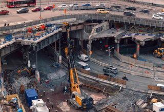 Unsplash construction highway crane infrastructure
