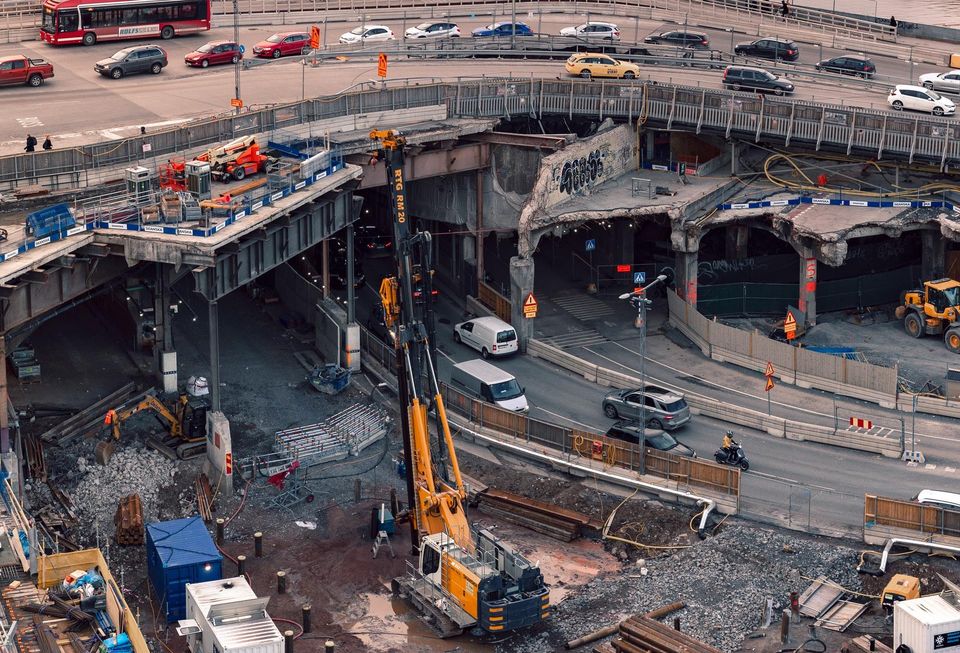 Unsplash construction highway crane infrastructure