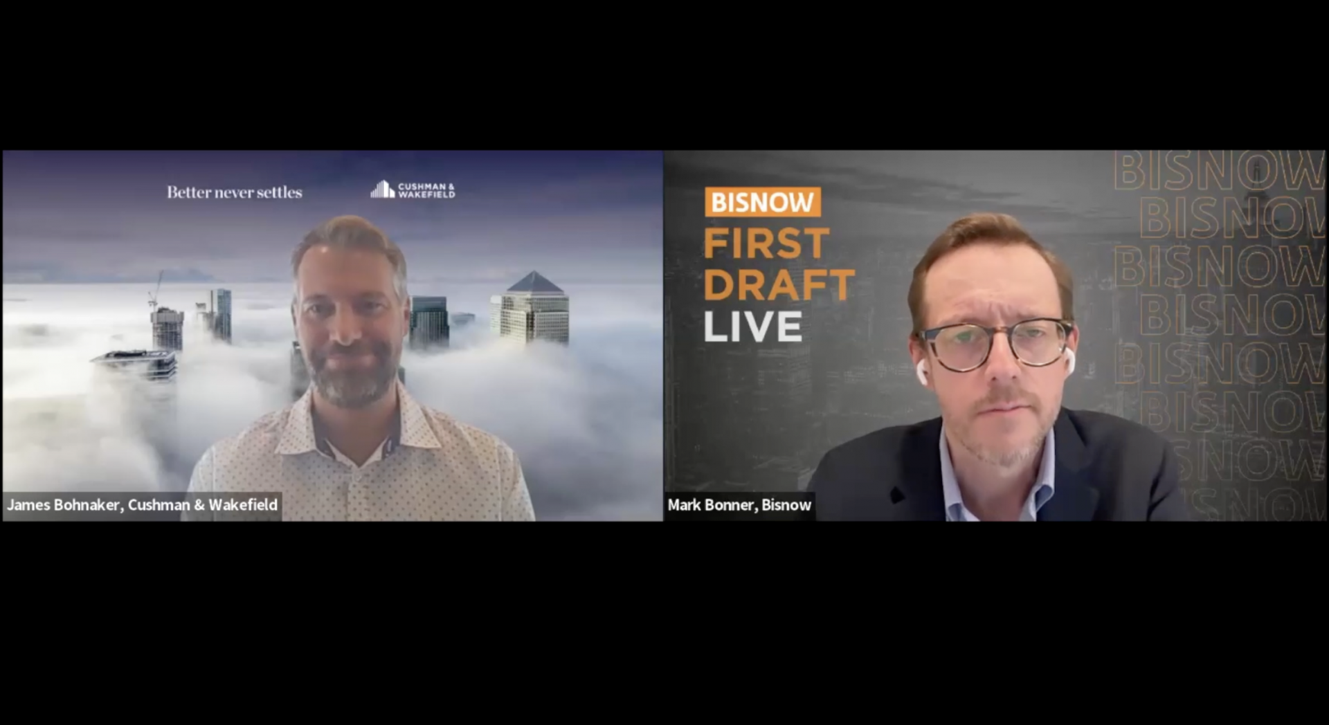 Cushman & Wakefield Senior Economist James Bohnaker And Bisnow Editor-In-Chief Mark Bonner Discuss Tariffs On First Draft Live.