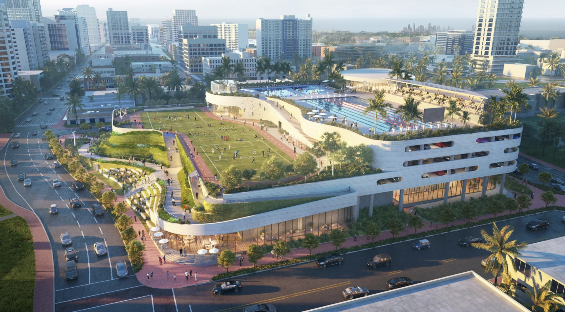 Miami Beach Planning $107M Project With Olympic Pool Atop Parking Garage 