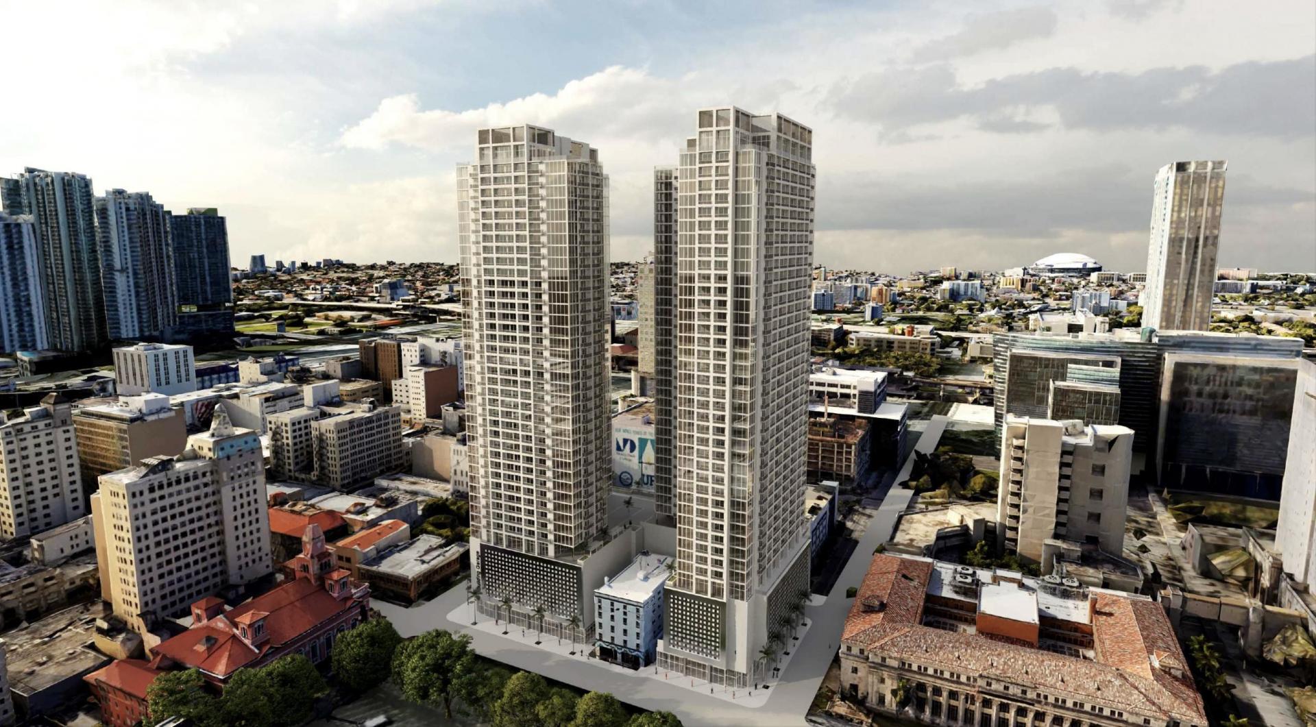 Rendering of Namdar Towers Downtown Miami. 