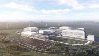 Rendering of Eli Lilly manufacturing facility