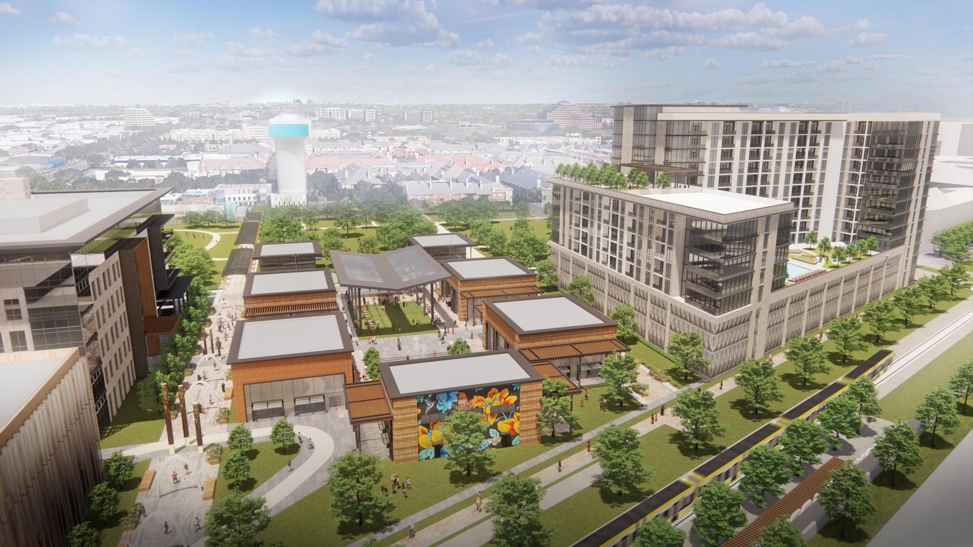 rendering of future development