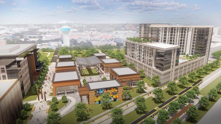 rendering of future development