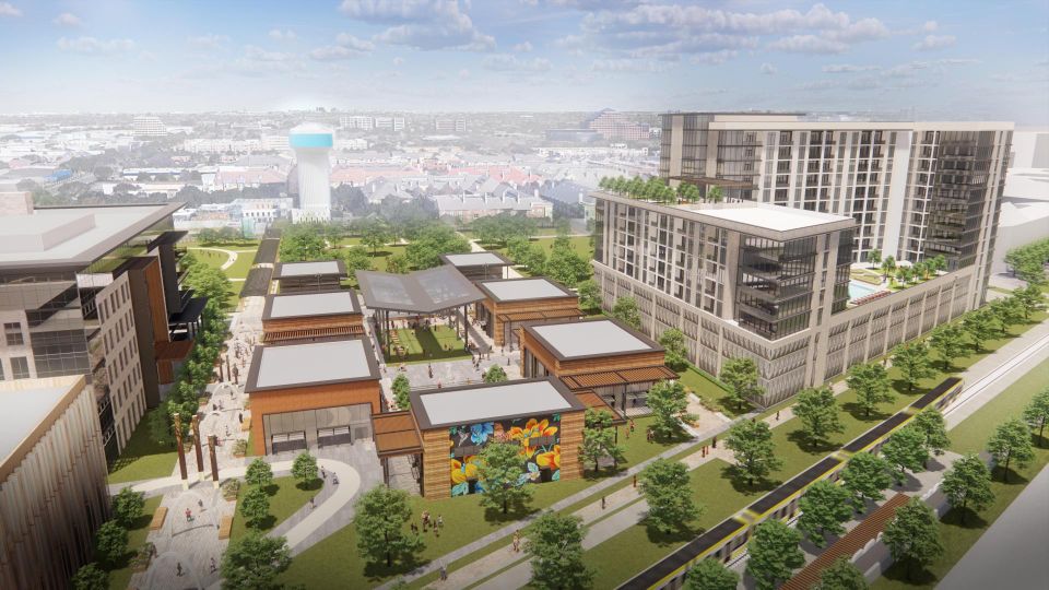 rendering of future development