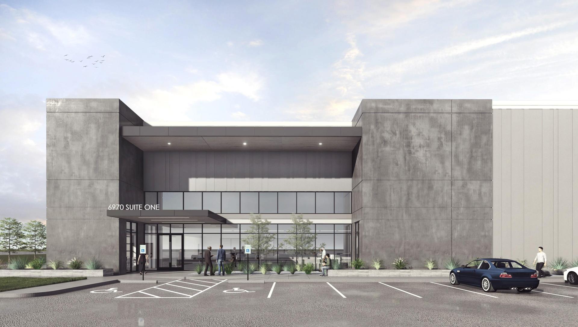 rendering of industrial building